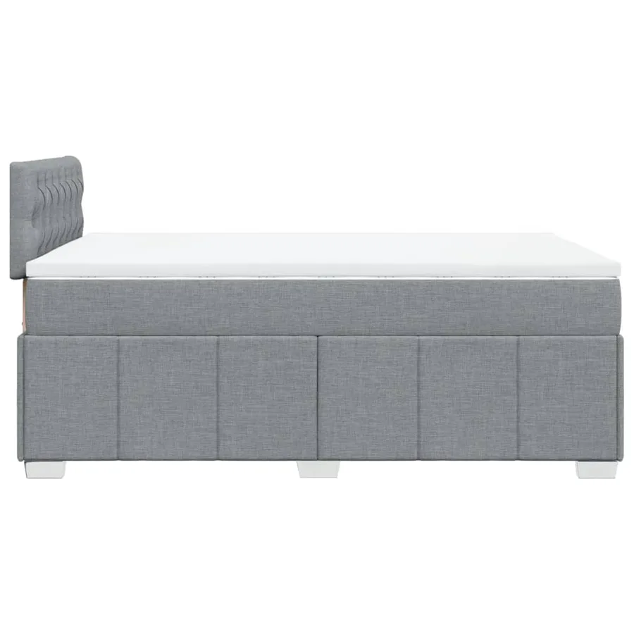 Sommier à lattes de lit et matelas gris clair 120x190 cm tissu - 5