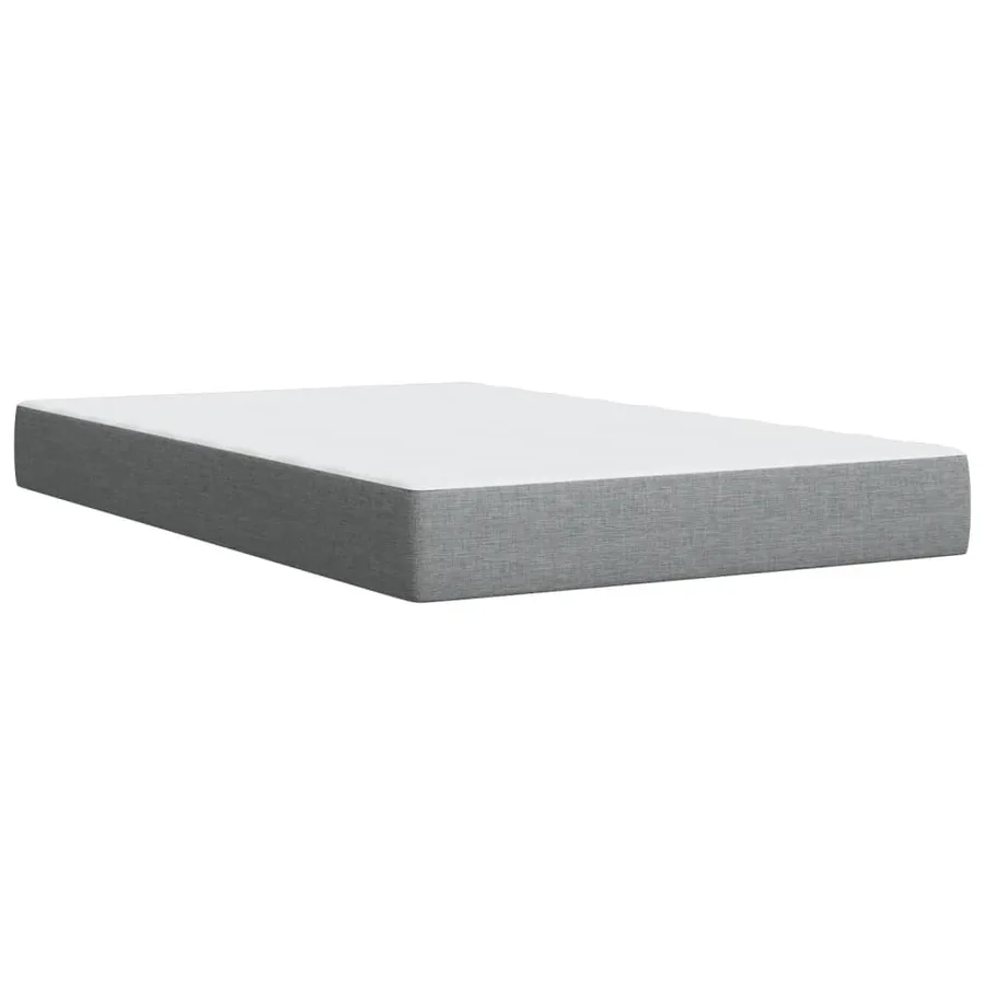 Sommier à lattes de lit et matelas gris clair 120x190 cm tissu - 11