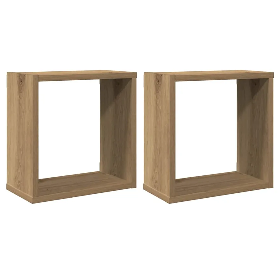 Étagères cube murales 2 pcs chêne artisanal bois ingénierie - 2