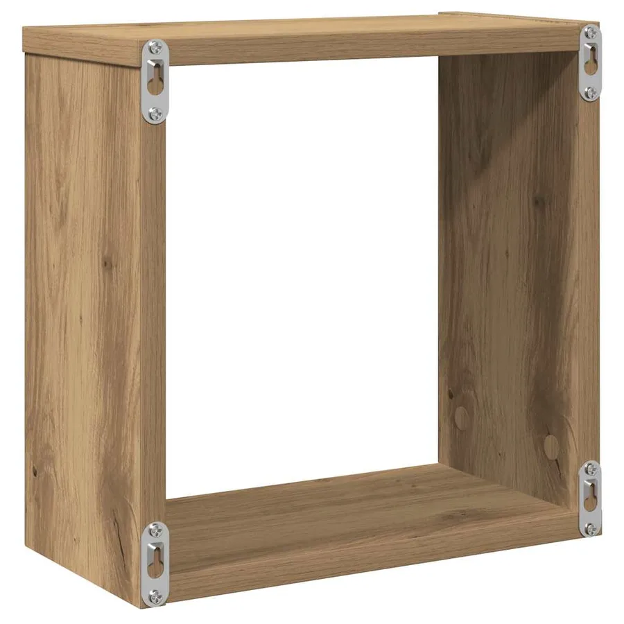 Étagères cube murales 2 pcs chêne artisanal bois ingénierie - 7