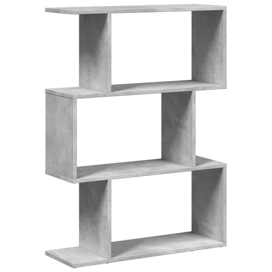 Étagère séparatrice de pièce à 3 niveaux gris béton 70x24x97 cm - 2