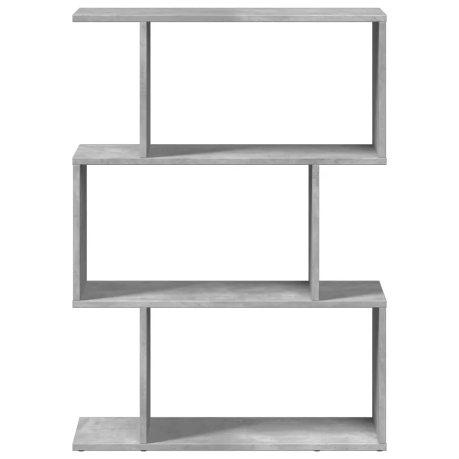 Étagère séparatrice de pièce à 3 niveaux gris béton 70x24x97 cm - 5