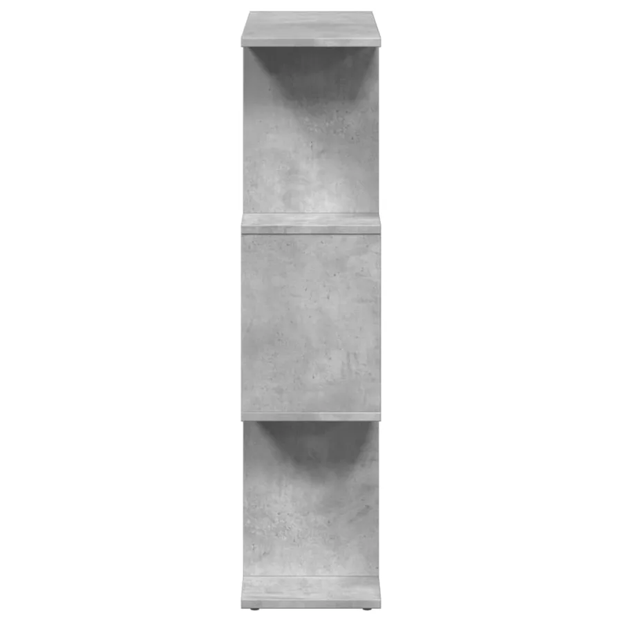 Étagère séparatrice de pièce à 3 niveaux gris béton 70x24x97 cm - 6