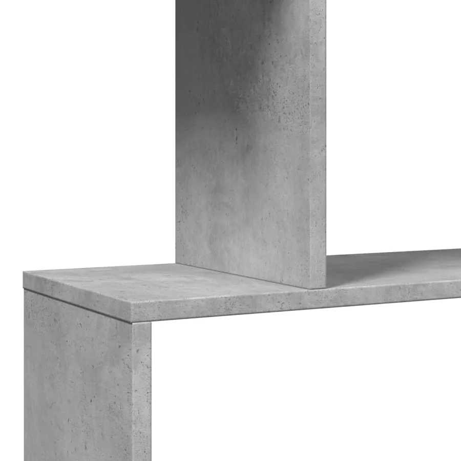 Étagère séparatrice de pièce à 3 niveaux gris béton 70x24x97 cm - 9