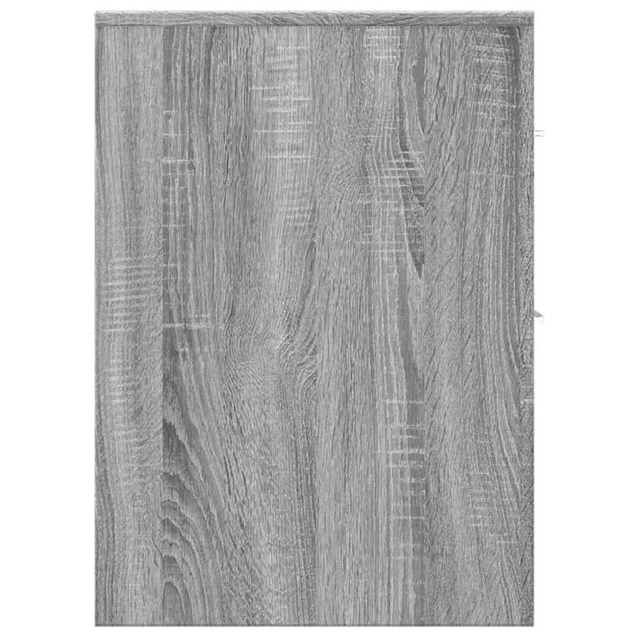 Armoire de salle de bain étroite avec roulettes sonoma gris - 5