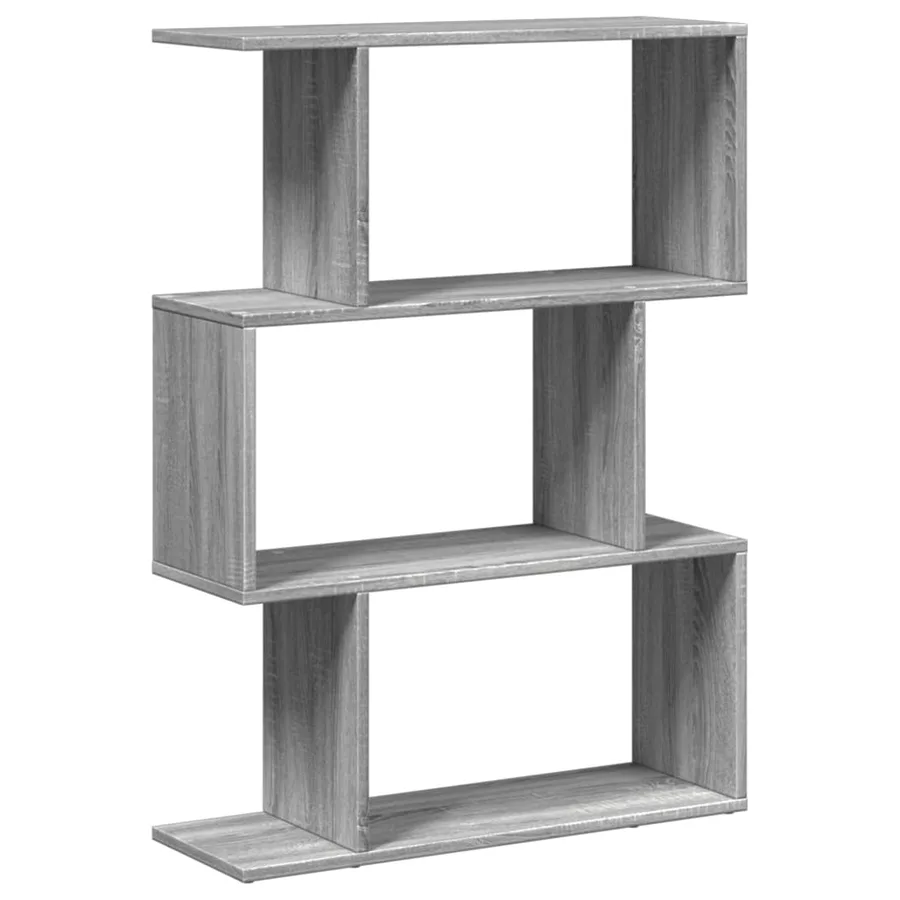 Étagère séparatrice de pièce à 3 niveaux sonoma gris 70x24x97cm - 2