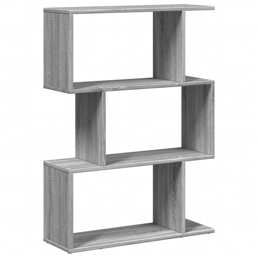 Étagère séparatrice de pièce à 3 niveaux sonoma gris 70x24x97cm - 7