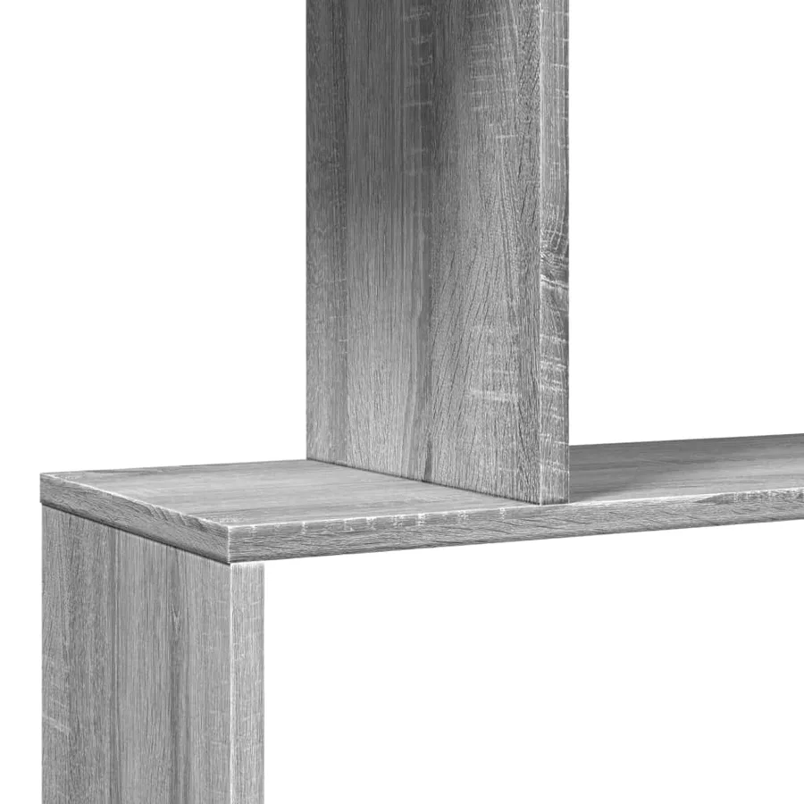 Étagère séparatrice de pièce à 3 niveaux sonoma gris 70x24x97cm - 9