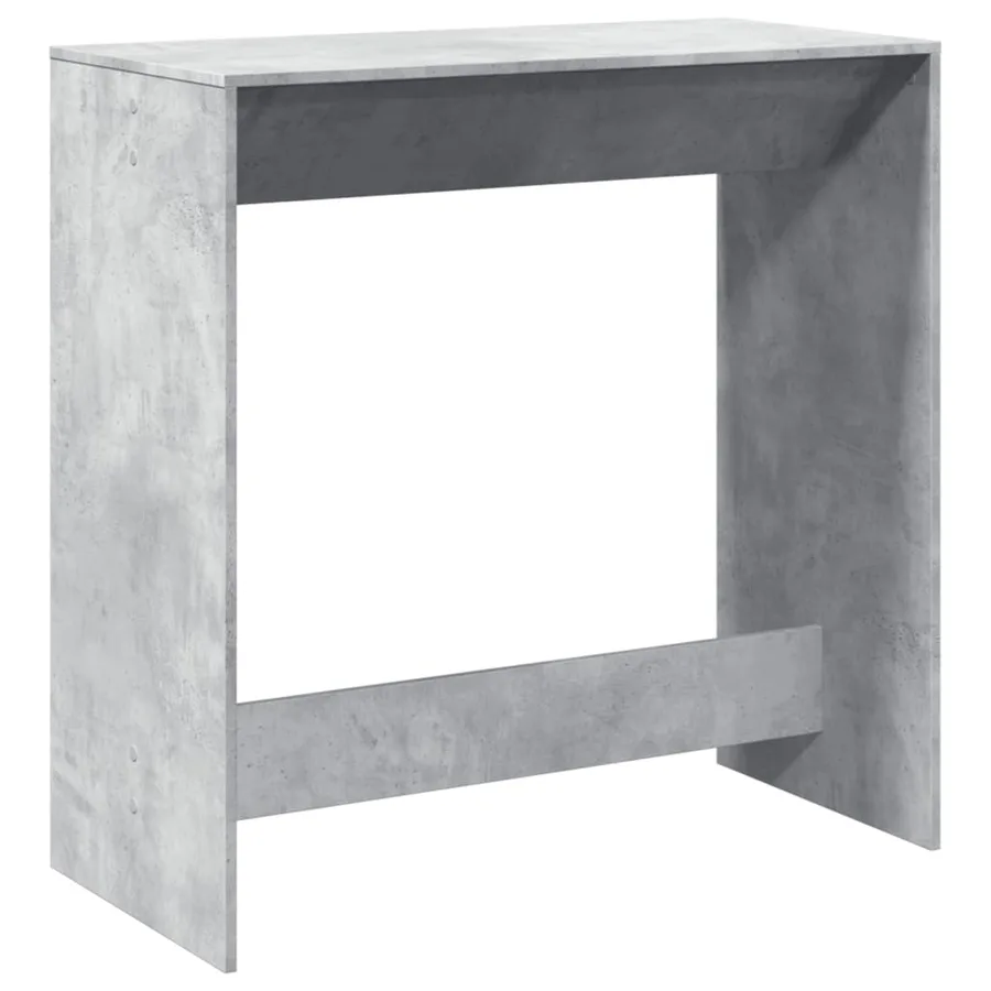 Table de bar gris béton 102x50x103,5 cm bois d'ingénierie - 5