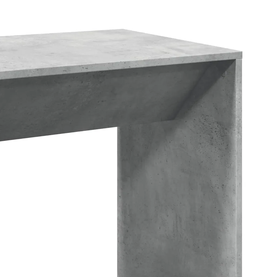 Table de bar gris béton 102x50x103,5 cm bois d'ingénierie - 7