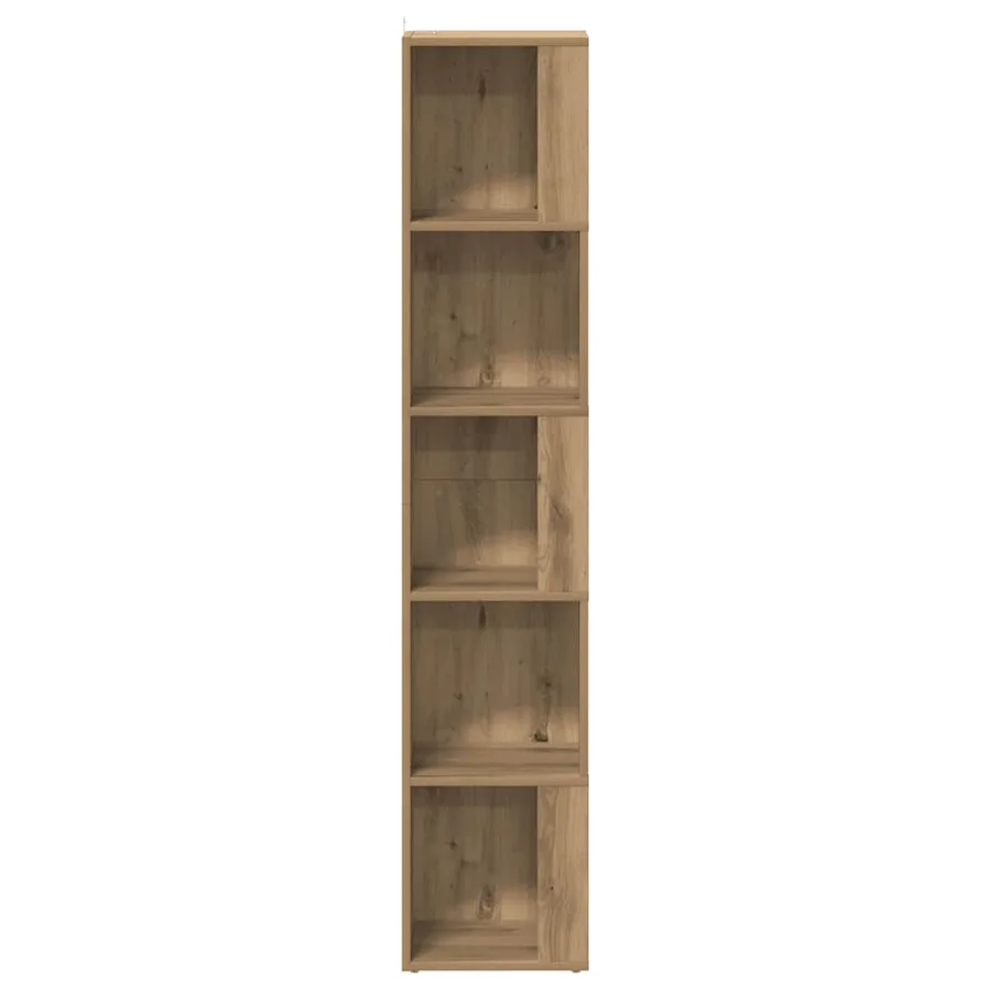 Armoire d'angle chêne artisanal 33x33x165 cm bois d'ingénierie - 4