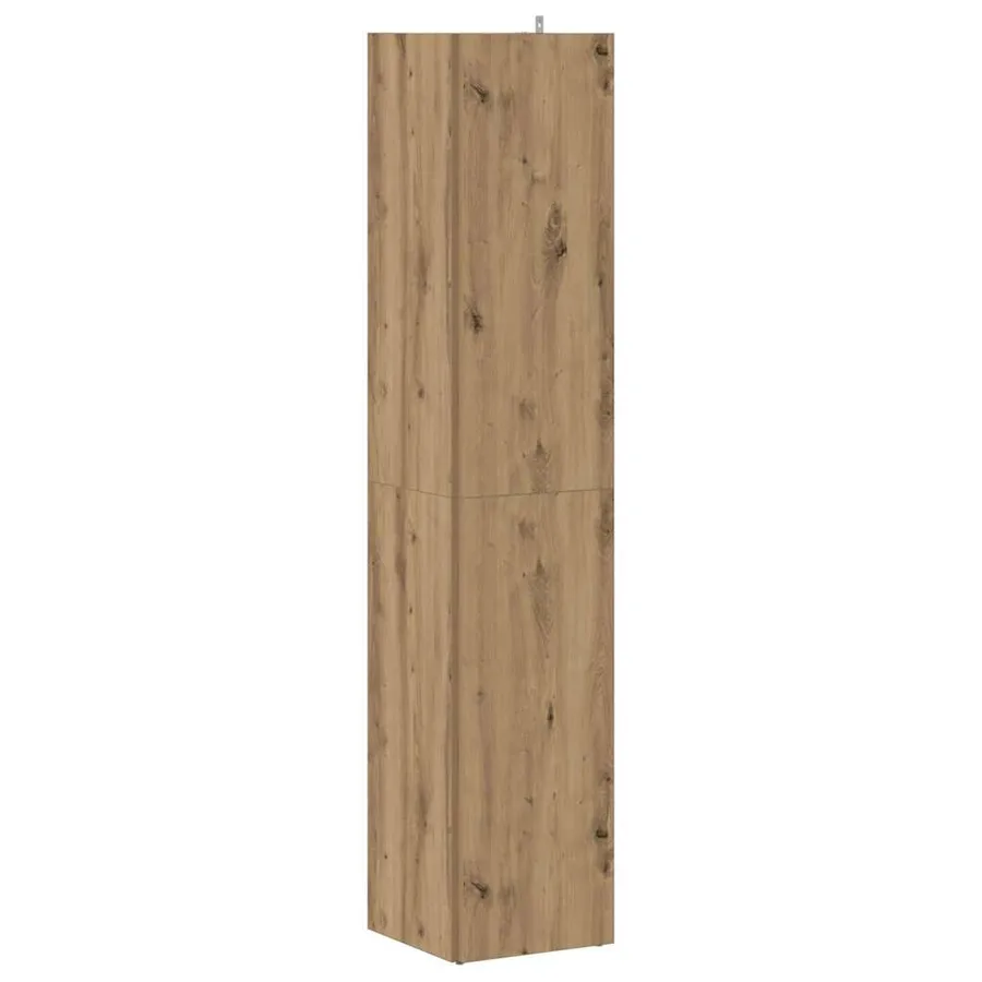 Armoire d'angle chêne artisanal 33x33x165 cm bois d'ingénierie - 5