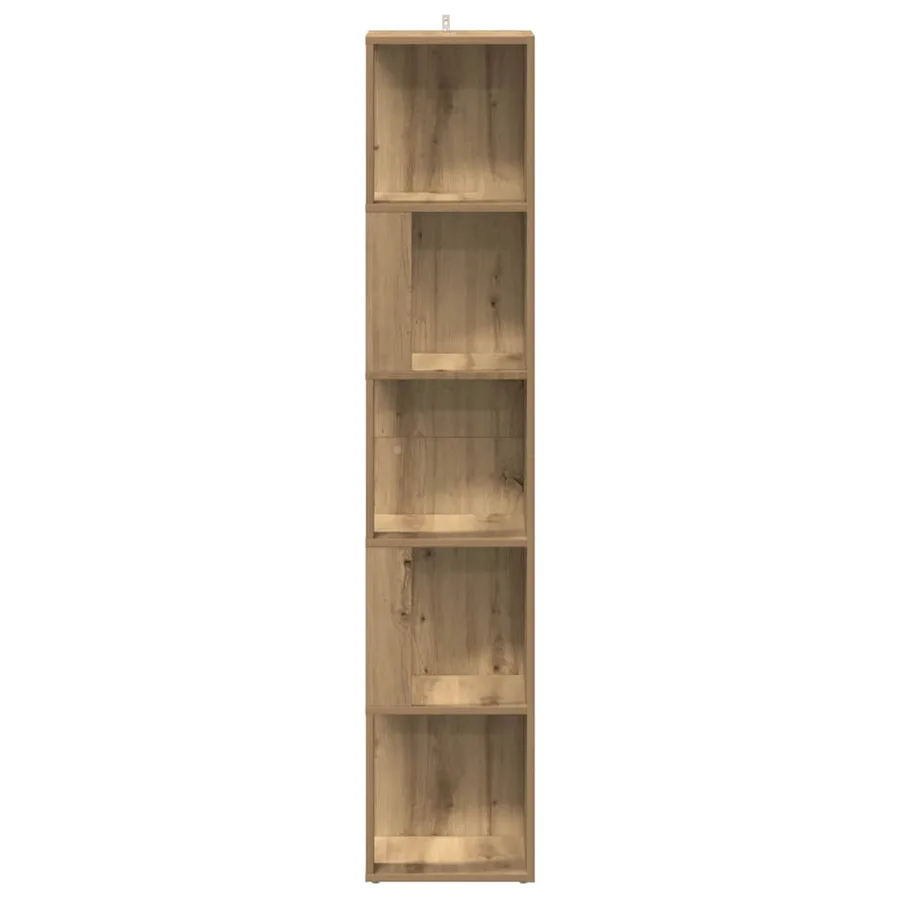 Armoire d'angle chêne artisanal 33x33x165 cm bois d'ingénierie - 6