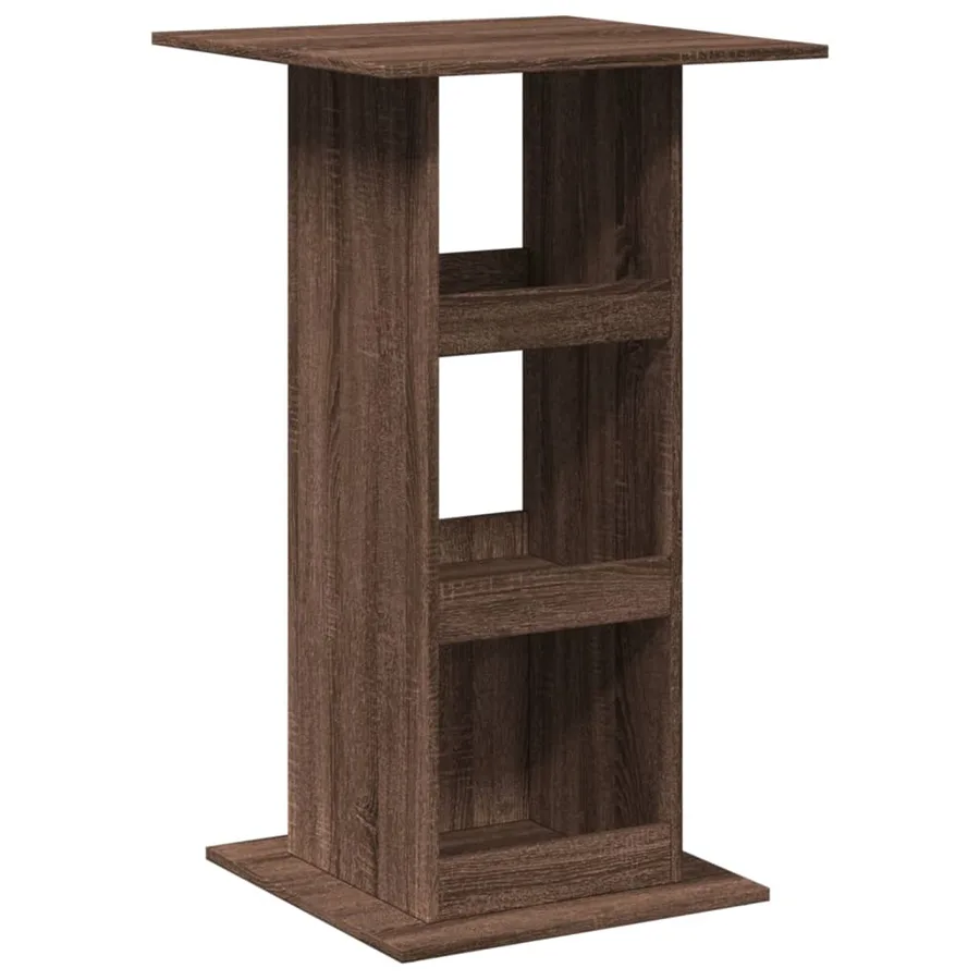Table de bar avec rangement chêne marron bois d’ingénierie - 2