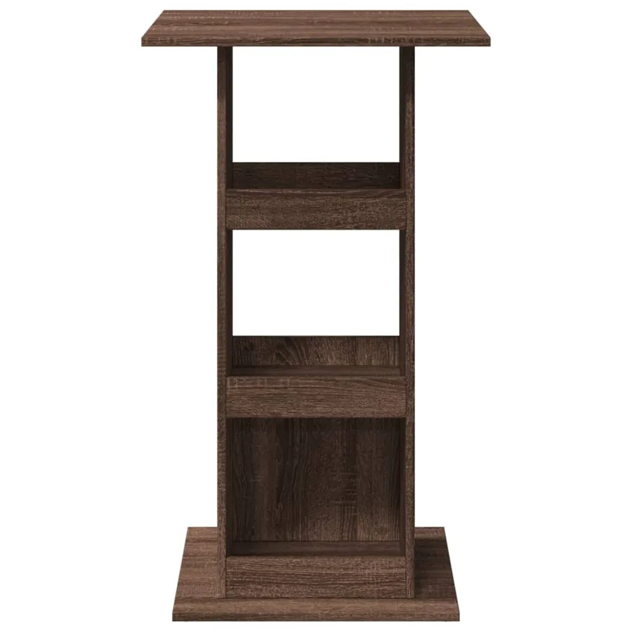 Table de bar avec rangement chêne marron bois d’ingénierie - 4