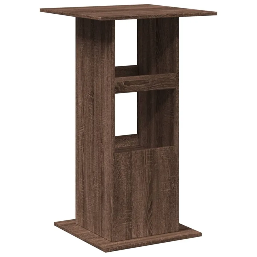 Table de bar avec rangement chêne marron bois d’ingénierie - 6