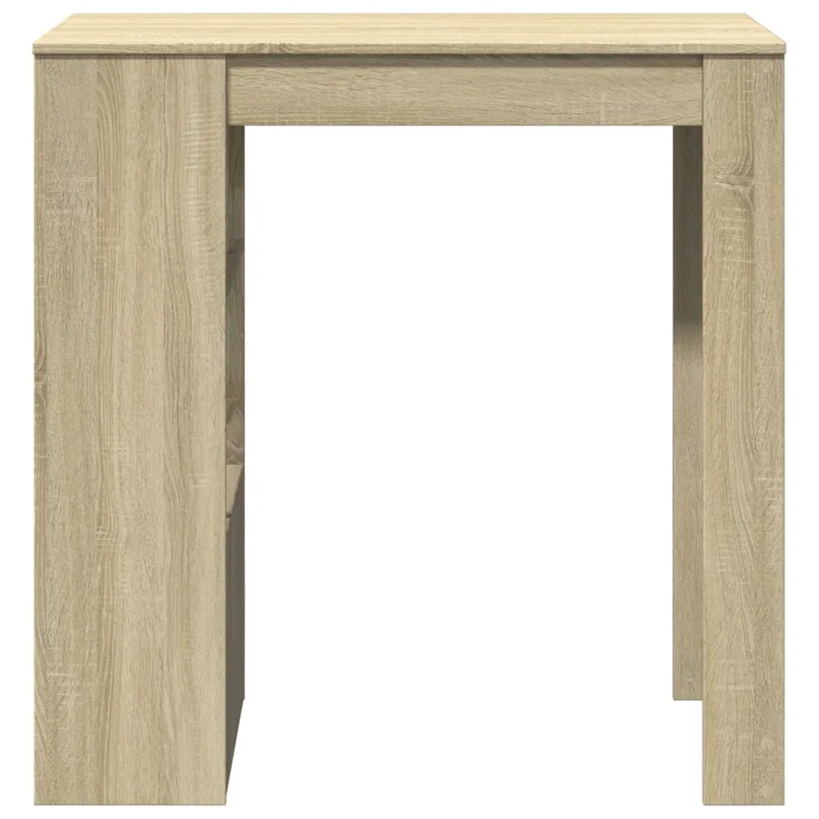 Table de bar avec étagères chêne sonoma bois d'ingénierie - 4