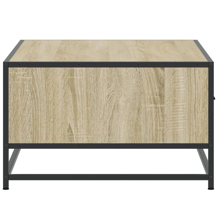 Table basse chêne sonoma 90x57x35 cm bois d'ingénierie et métal - 6