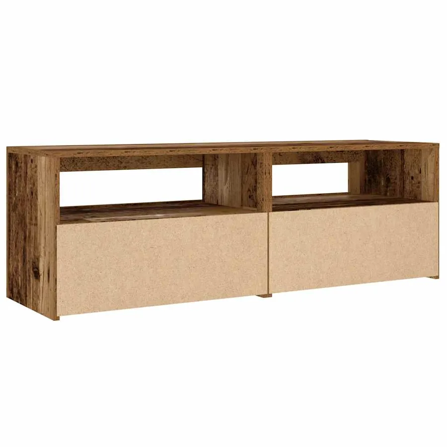 Tables de chevet 2 pcs avec LED vieux bois 60x35x40 cm - 10