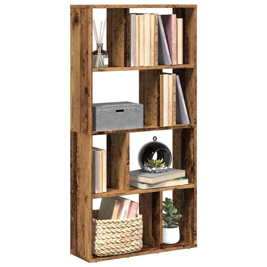 Bibliothèque vieux bois 60x20x120,5 cm bois d'ingénierie