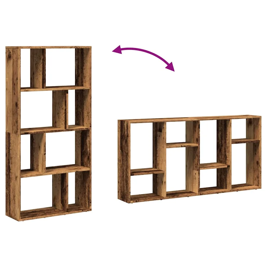 Bibliothèque vieux bois 60x20x120,5 cm bois d'ingénierie - 9