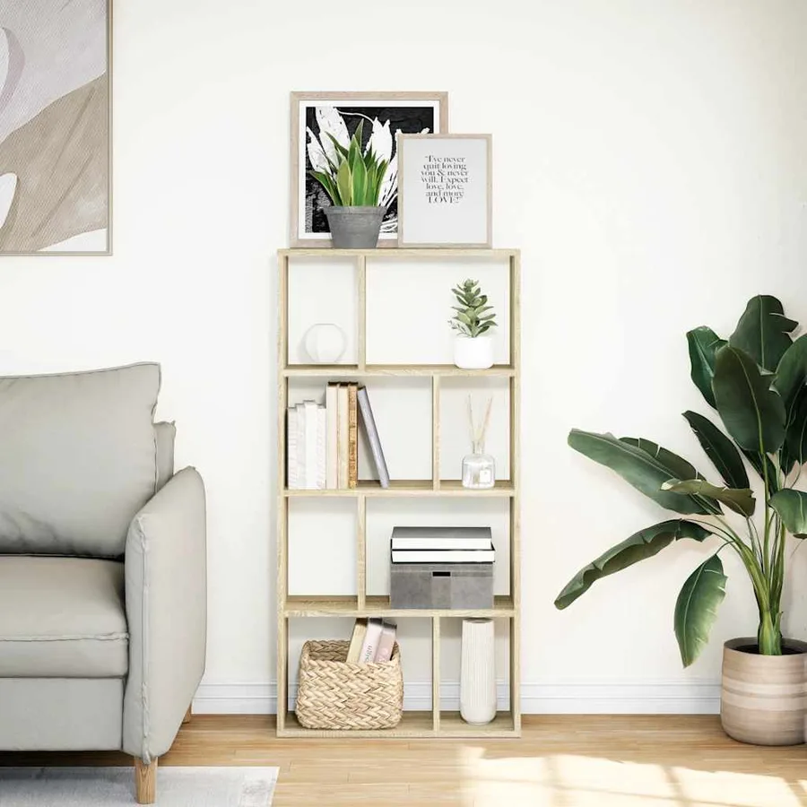 Bibliothèque chêne sonoma 60x20x120,5 cm bois d'ingénierie - 3