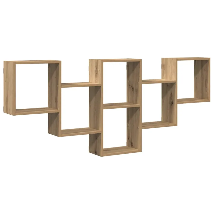 Étagère murale chêne artisanal 159x18x66 cm bois d'ingénierie - 2