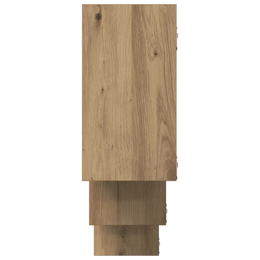 Étagère murale chêne artisanal 159x18x66 cm bois d'ingénierie - 5