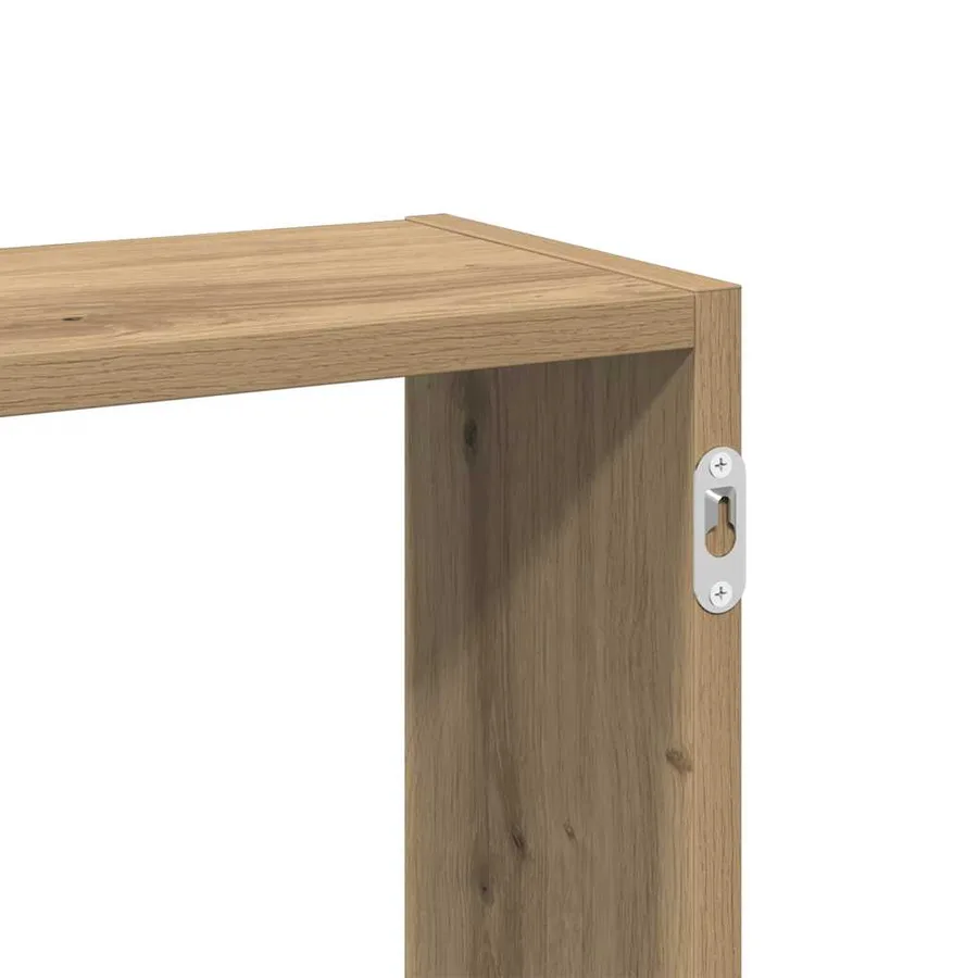 Étagère murale chêne artisanal 159x18x66 cm bois d'ingénierie - 8