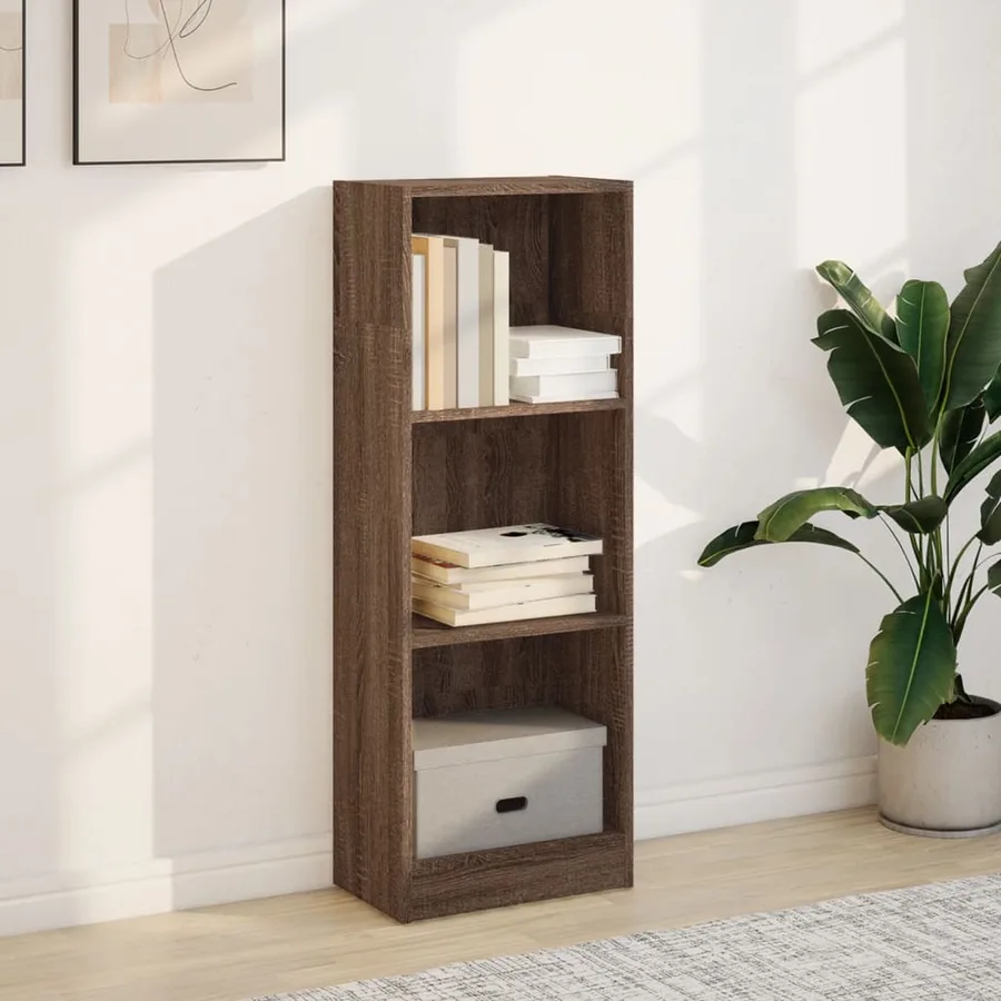 Bibliothèque chêne marron 40x24x109 cm bois d'ingénierie - 3