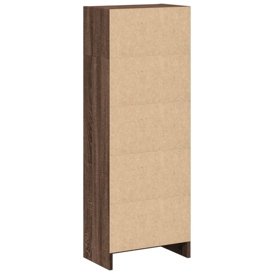 Bibliothèque chêne marron 40x24x109 cm bois d'ingénierie - 5