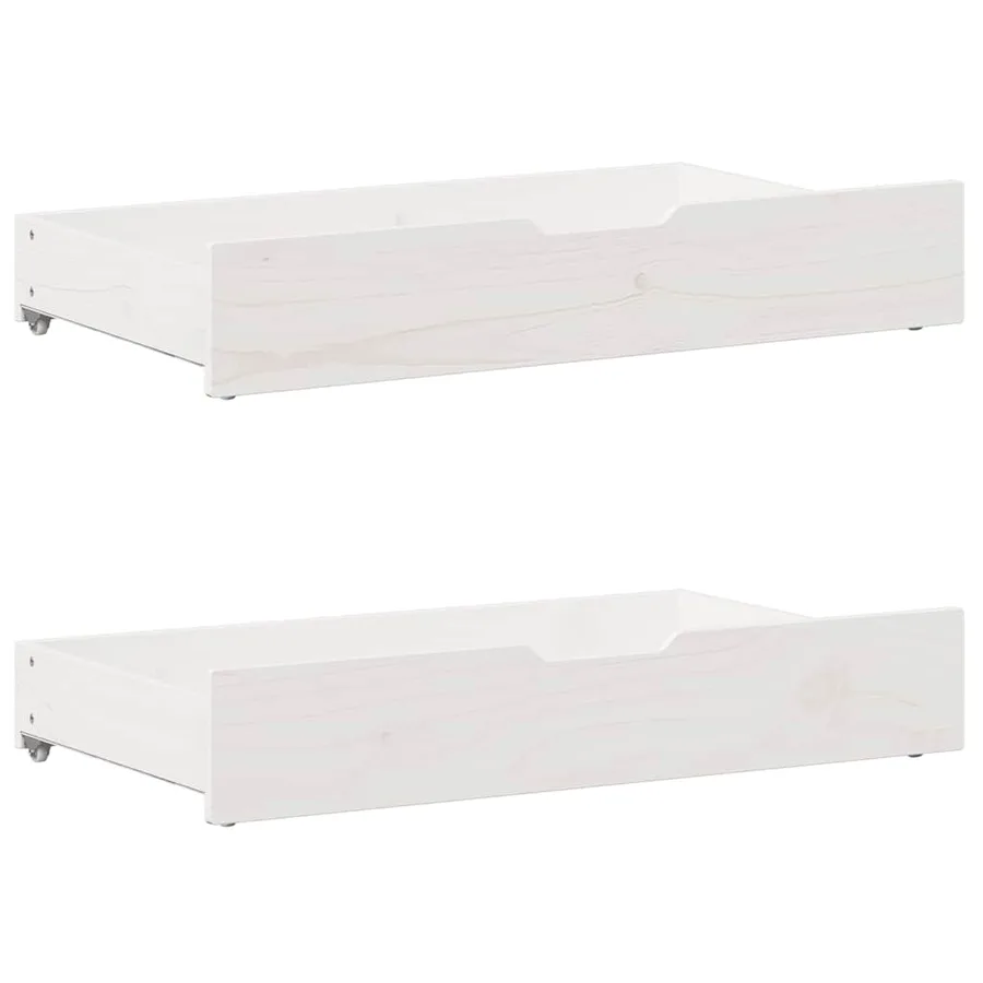 Cadre de lit sans matelas blanc 180x200 cm bois massif de pin - 6