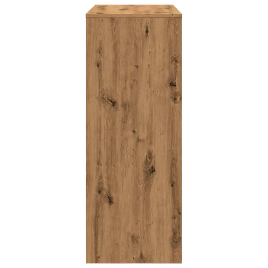 Table de bar avec étagères chêne artisanal bois d'ingénierie - 5