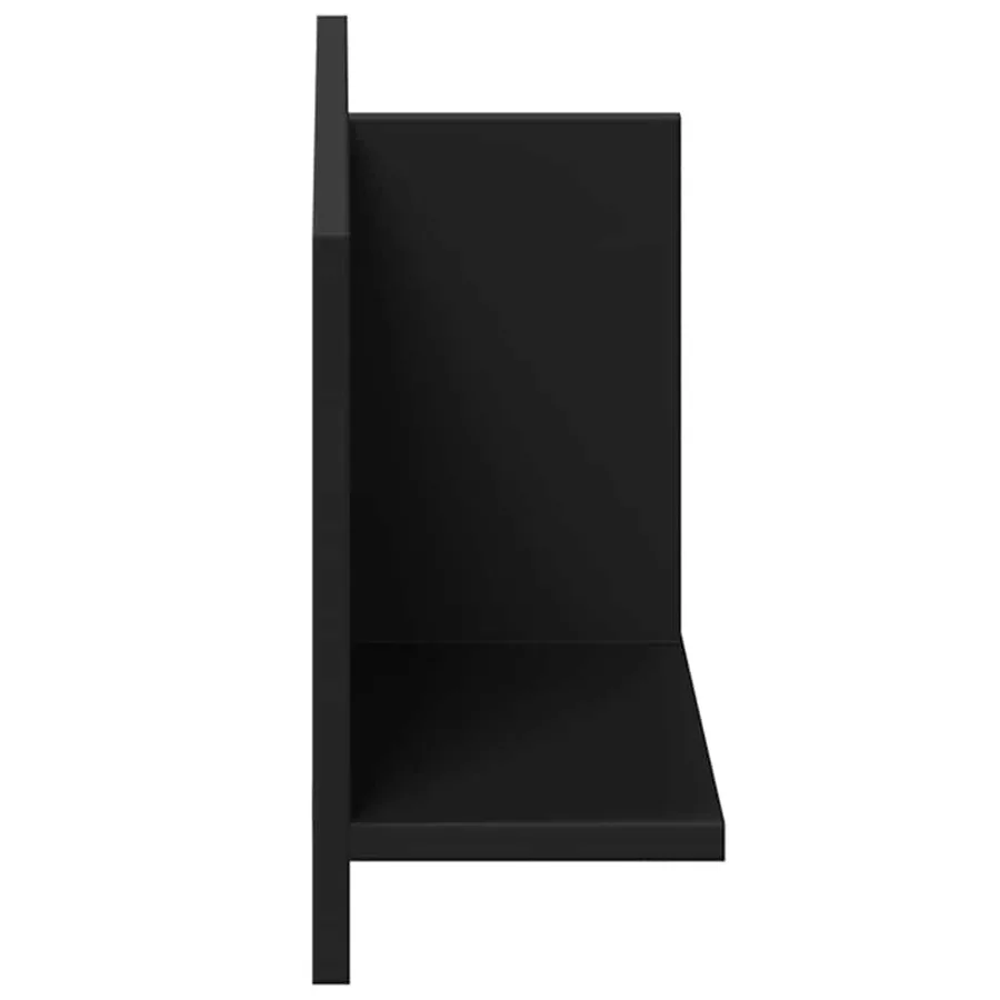 Armoire murale 70x16,5x30 cm noir bois d'ingénierie - 5