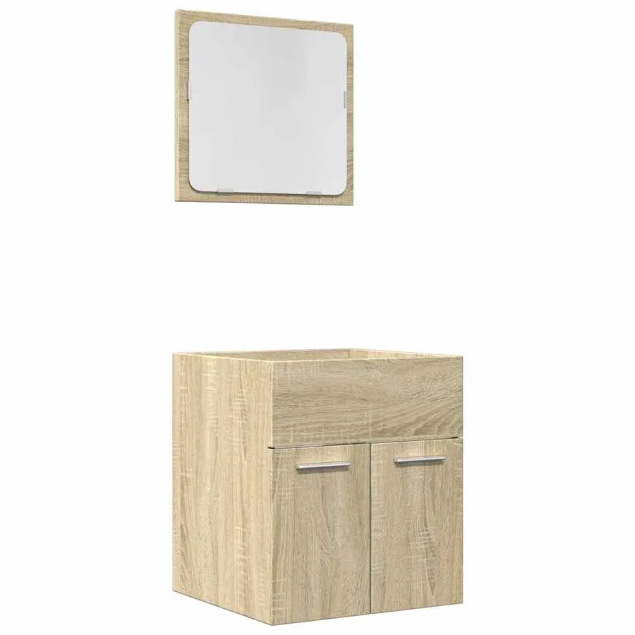 Ensemble de meubles de salle de bain 2 pcs chêne sonoma - 2