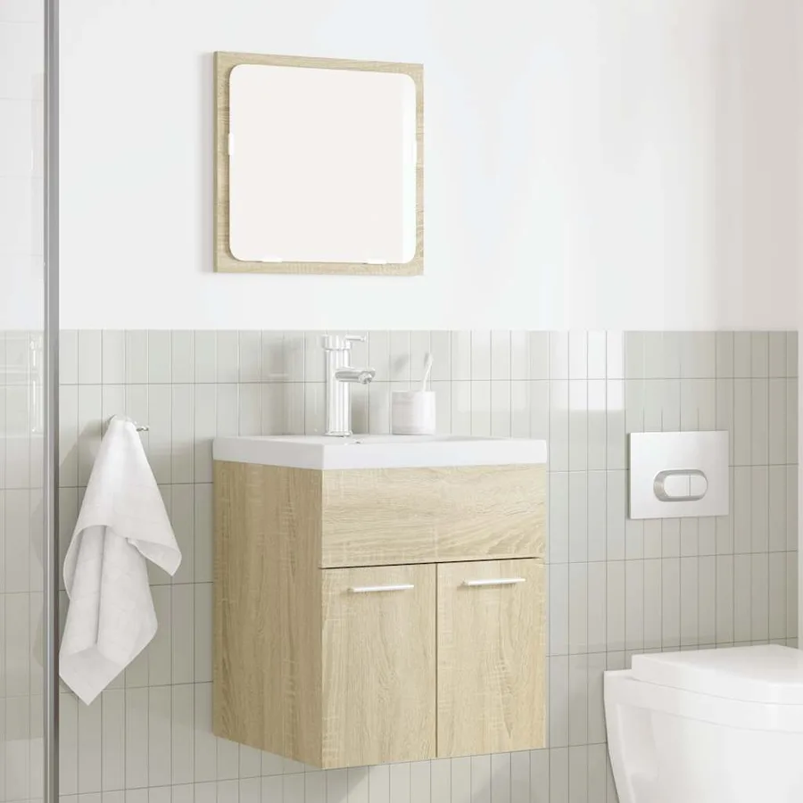 Ensemble de meubles de salle de bain 2 pcs chêne sonoma - 3
