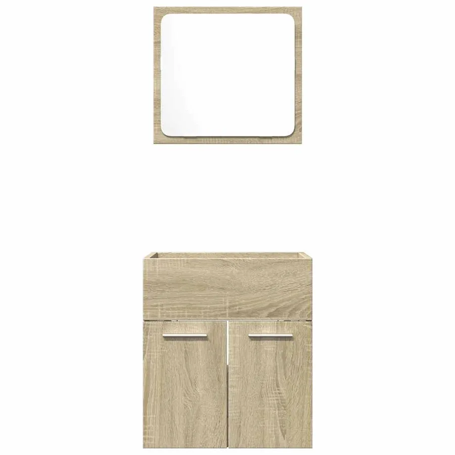 Ensemble de meubles de salle de bain 2 pcs chêne sonoma - 4
