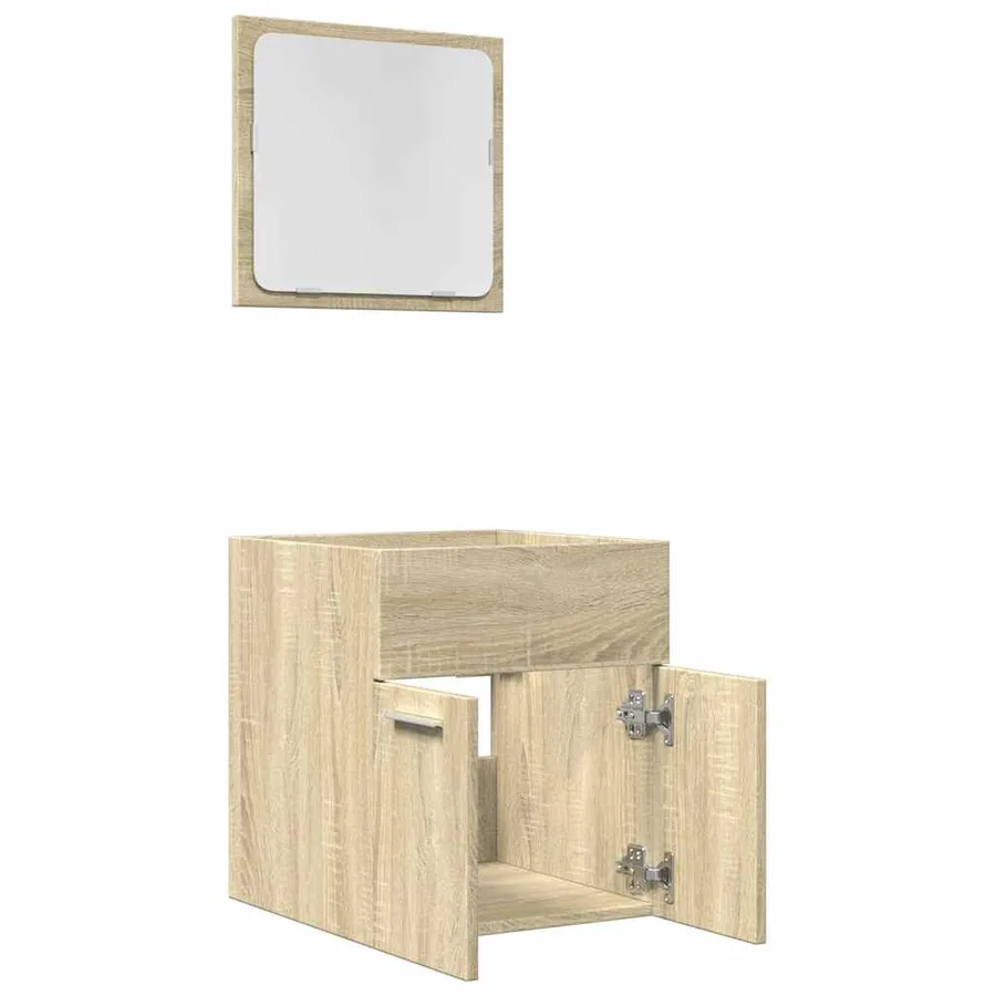 Ensemble de meubles de salle de bain 2 pcs chêne sonoma - 5