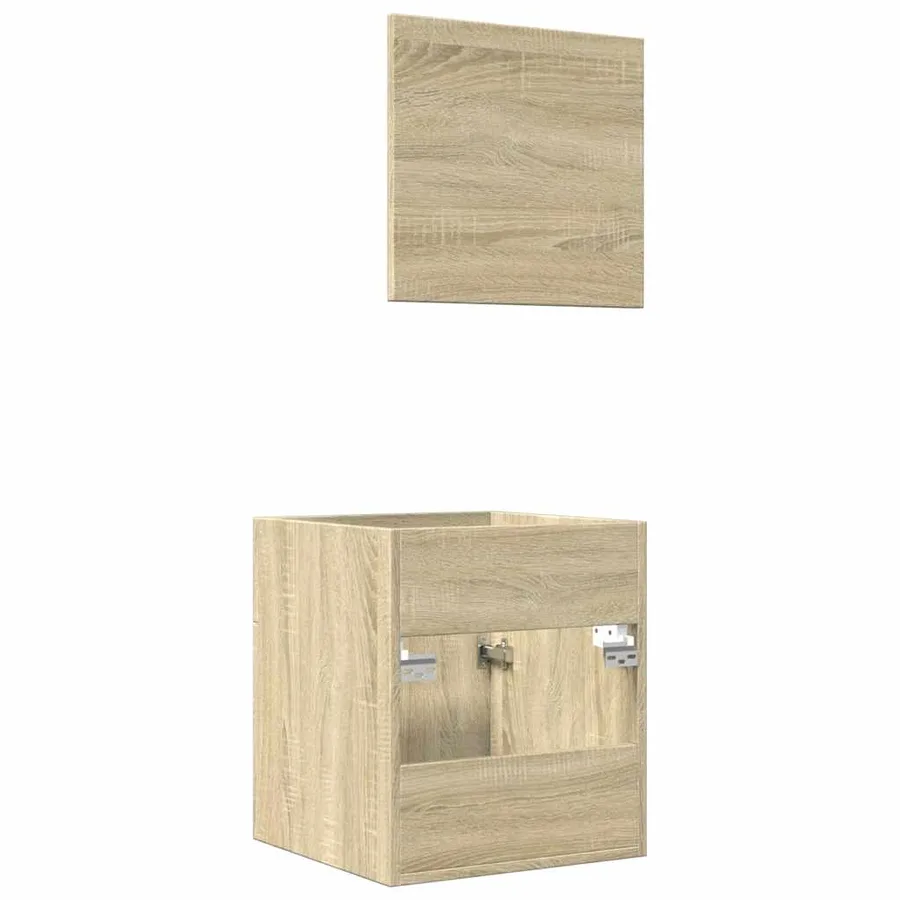 Ensemble de meubles de salle de bain 2 pcs chêne sonoma - 7