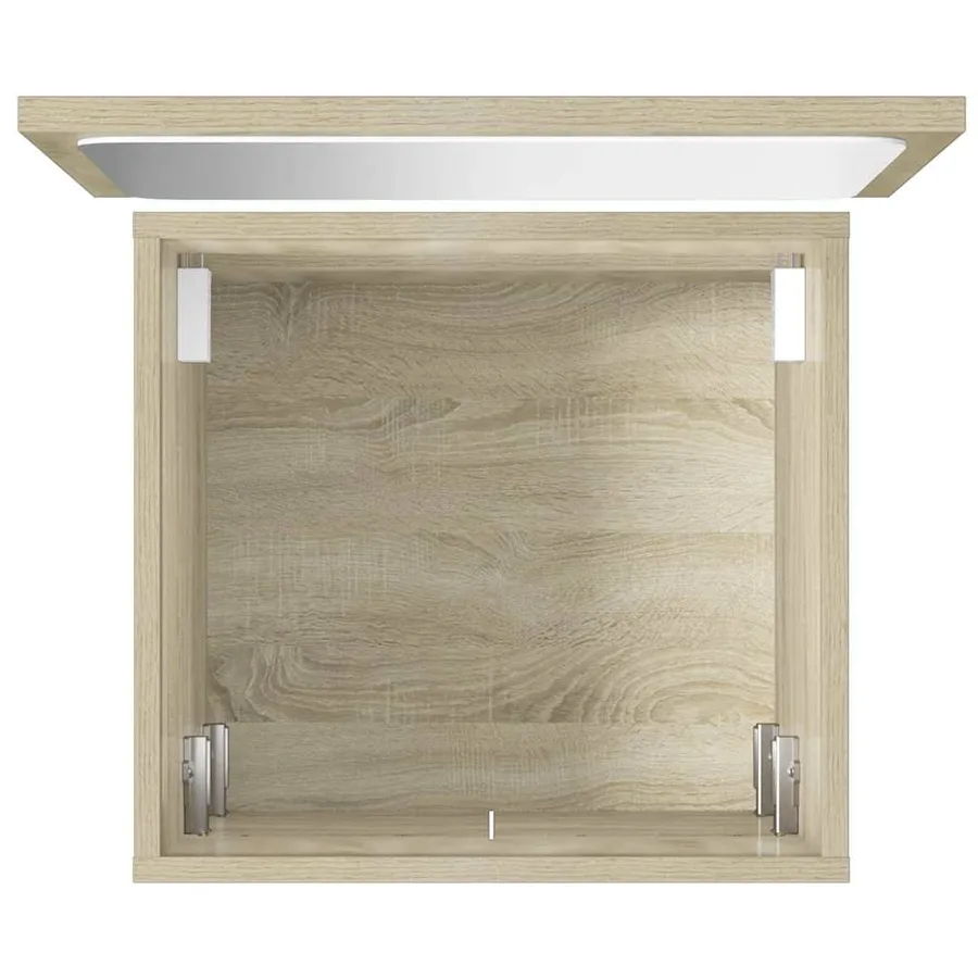 Ensemble de meubles de salle de bain 2 pcs chêne sonoma - 8
