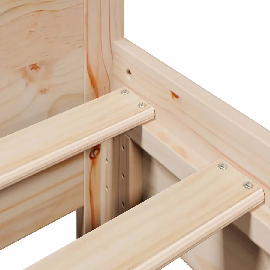 Cadre de lit sans matelas 200x200 cm bois massif de pin - 10
