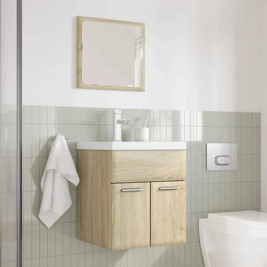 Ensemble de meubles de salle de bain 3 pcs chêne sonoma - 3
