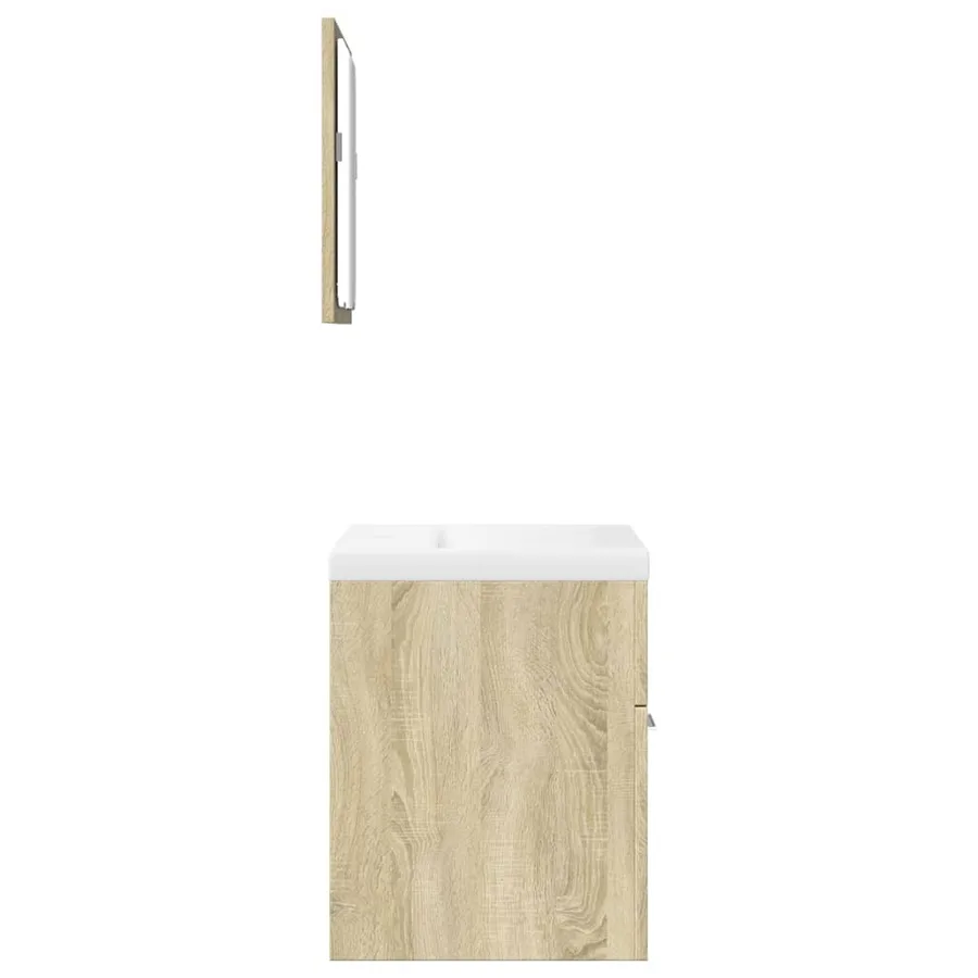 Ensemble de meubles de salle de bain 3 pcs chêne sonoma - 5
