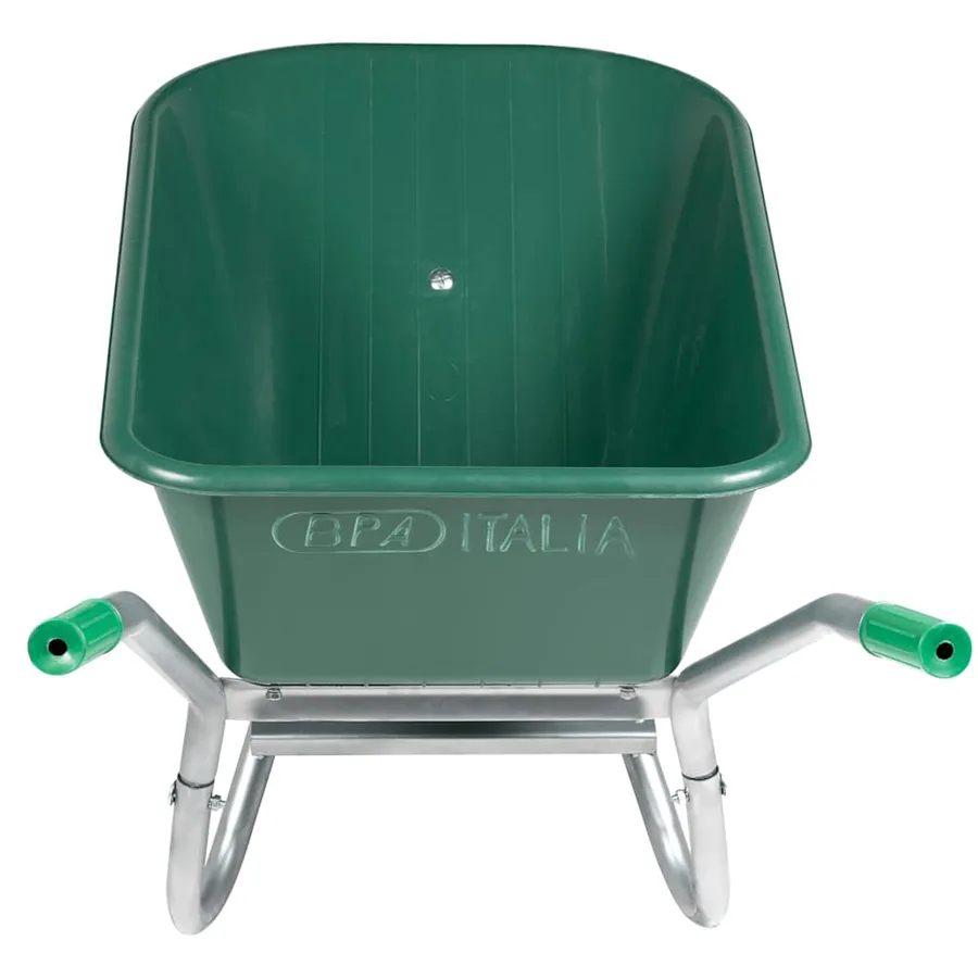 Brouette vert 90 L 150 kg acier galvanisé et plastique - 3