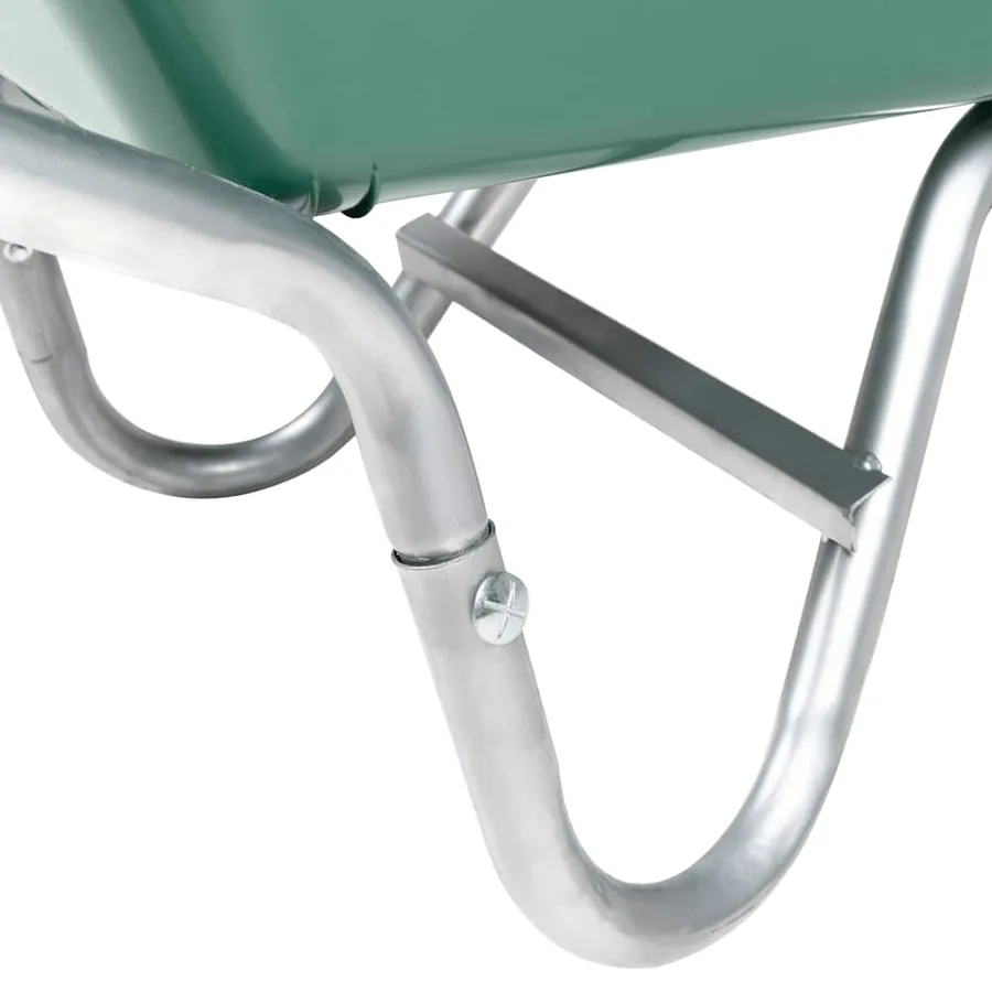 Brouette vert 90 L 150 kg acier galvanisé et plastique - 6