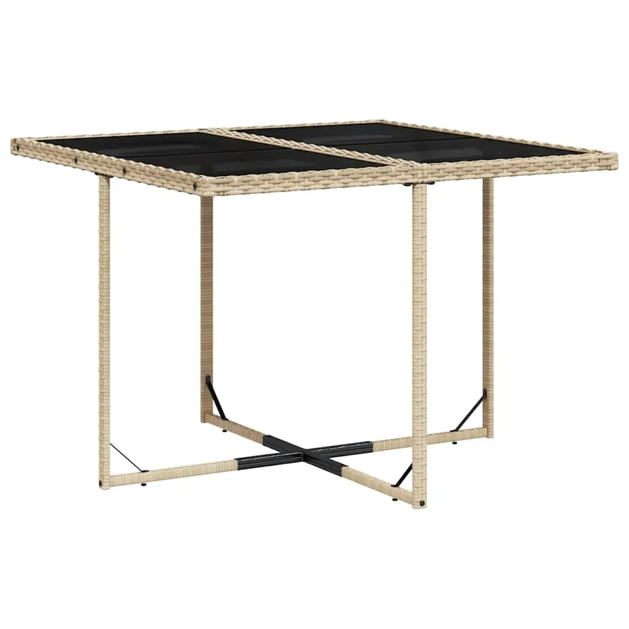 Ensemble à manger de jardin et coussins 9 pcs mélange beige - 3
