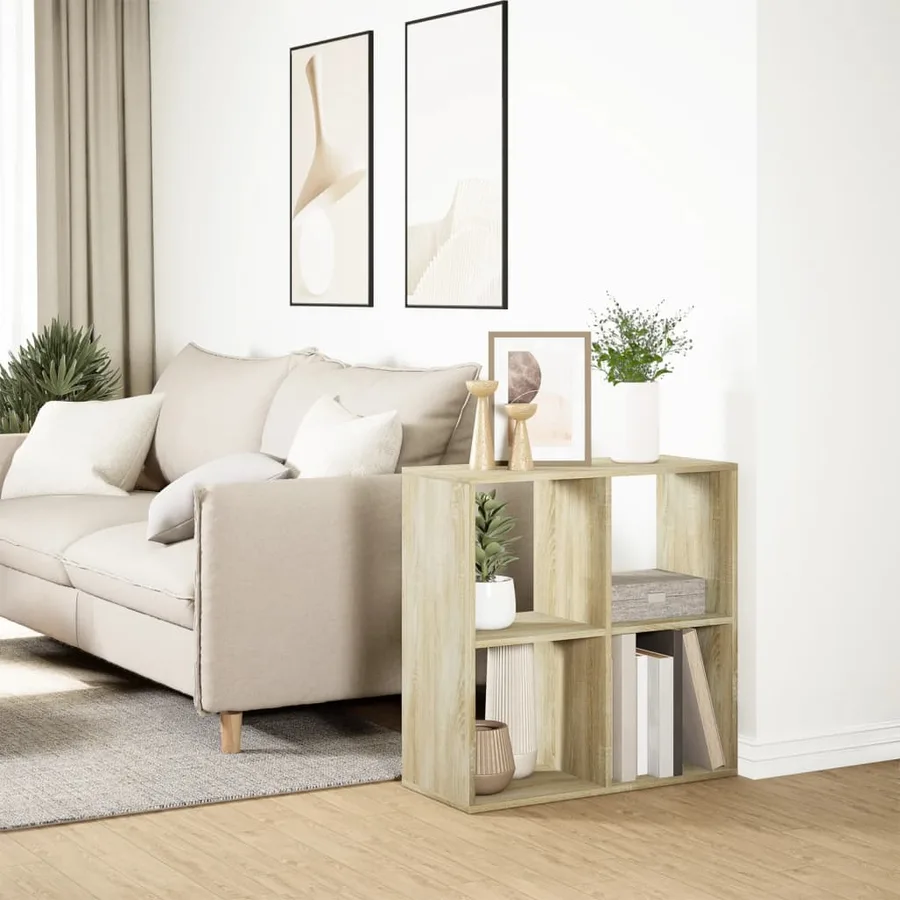 Étagère séparatrice de pièce chêne sonoma 69,5x29x69,5 cm - 4