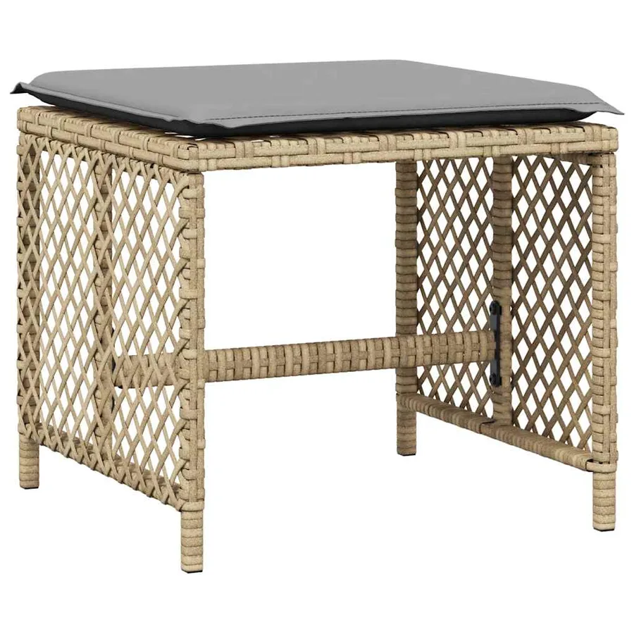 Ensemble à manger de jardin et coussins 17 pcs beige - 5