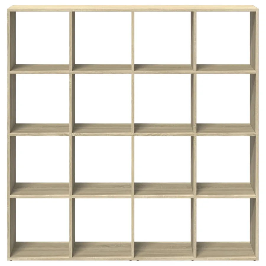 Bibliothèque chêne sonoma 137,5x29x137,5 cm bois d'ingénierie - 4