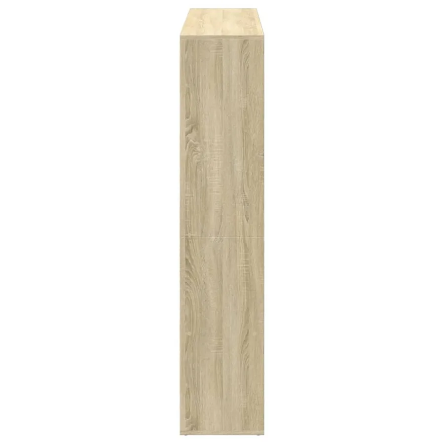 Bibliothèque chêne sonoma 137,5x29x137,5 cm bois d'ingénierie - 6